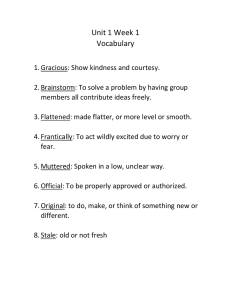 Unit 1 Week 1 Vocabulary