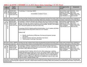 WEEK 2 QUARTER 2 N0VEMBER 12-16-2012 Sharon Salata Cosmetology I... M R 2.1.2.