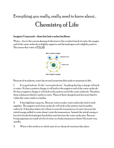 Chemistry of Life Everything you really, really need to know about…