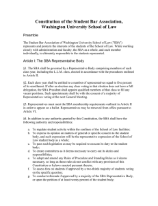 Constitution of the Student Bar Association, Washington University School of Law Preamble