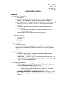 Matt Nagel Criminal Law Outline  GENERAL