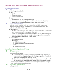 A.  Hold Corporations Liable: B.  Pro: 1.  profit