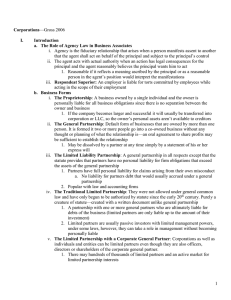 i.  Agency is the fiduciary relationship that arises when... that the agent shall act on behalf of the principal... Corporations