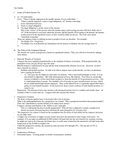 Tax Outline  I. Scope of Federal Income Tax