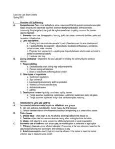 Land Use Law Exam Outline Spring 2003