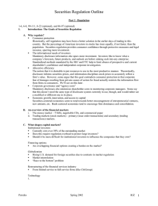 Securities Regulation Outline