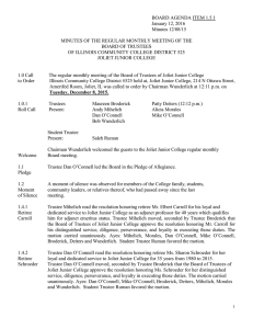 BOARD AGENDA ITEM 1.5.1  January 12, 2016 Minutes 12/08/15