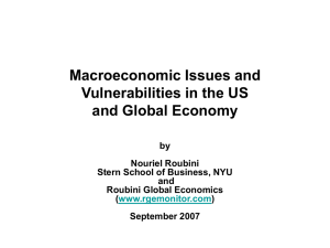 Macroeconomic Issues and Vulnerabilities in the US and Global Economy by