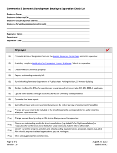 Community &amp; Economic Development Employee Separation Check List