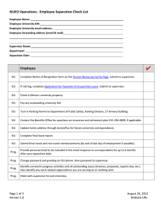 ISUEO Operations - Employee Separation Check List