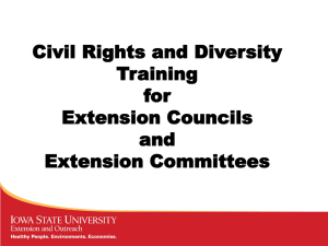 Civil Rights and Diversity Training for Extension Councils
