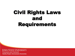 Civil Rights Laws and Requirements