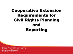 Cooperative Extension Requirements for Civil Rights Planning and