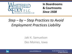 Step – by – Step Practices to Avoid Employment Practices Liability