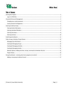 Table of Contents 4HOnline Manual