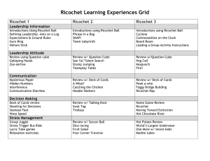 Ricochet Learning Experiences Grid Ricochet 1 Ricochet 2 Ricochet 3