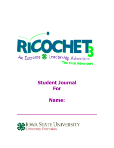 Student Journal For Name:
