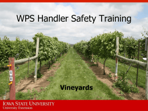 WPS Handler Safety Training Vineyards