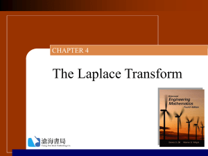 The Laplace Transform CHAPTER 4