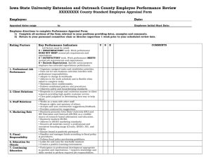 Iowa State University Extension and Outreach County Employee Performance Review  Employee: