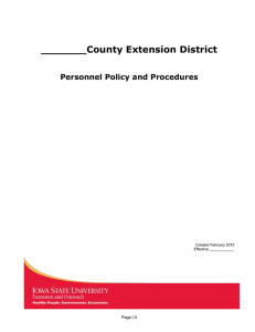 _______County Extension District Personnel Policy and Procedures