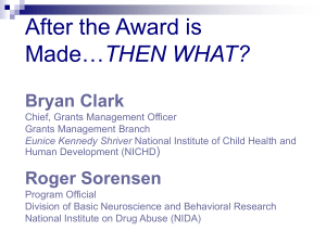 After the Award is THEN WHAT? Bryan Clark Roger Sorensen
