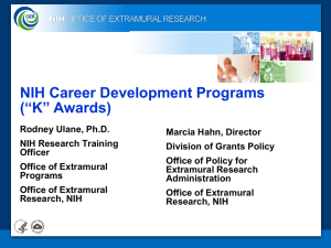 NIH Career Development Programs (“K” Awards)