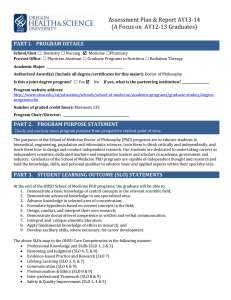 Assessment Plan &amp; Report AY13-14 (A Focus on  AY12-13 Graduates)