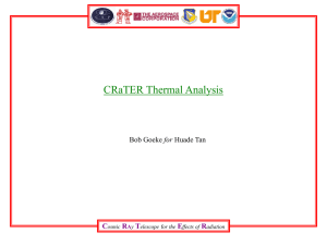 CRaTER Thermal Analysis C R T