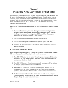 AMC Adventure Travel Trips Evaluating  Chapter