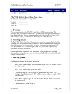 CRaTER Digital Board Test Procedure