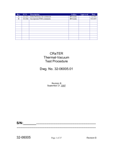 CRaTER Thermal-Vacuum Test Procedure