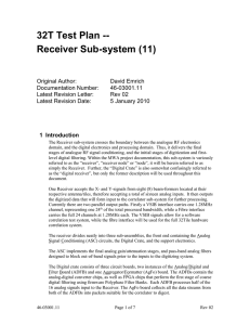 32T Test Plan -- Receiver Sub-system (11)