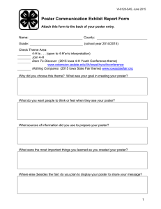 Poster Communication Exhibit Report Form