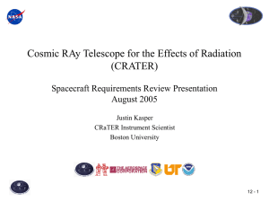 Cosmic RAy Telescope for the Effects of Radiation (CRATER) August 2005