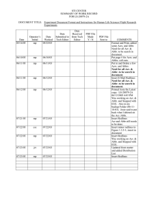 STI CENTER SUMMARY OF WORK RECORD FOR LS-20079-2A