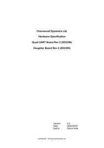 Charnwood Dynamics Ltd. Hardware Specification  Quad UART Board Rev 2 (DD2396)