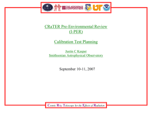 CRaTER Pre-Environmental Review (I-PER) Calibration Test Planning September 10-11, 2007