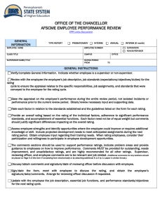 OFFICE OF THE CHANCELLOR AFSCME EMPLOYEE PERFORMANCE REVIEW GENERAL INFORMATION