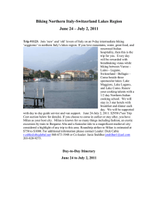 Biking Northern Italy-Switzerland Lakes Region June 24 – July 2, 2011