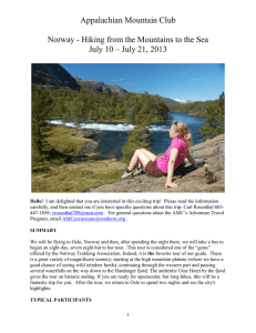 Appalachian Mountain Club  July 10 – July 21, 2013