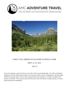 EARLY FALL HIKING IN GLACIER NATIONAL PARK SEPT 12-19, 2015 AT# 15