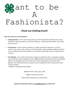 Want to be A Fashionista? Check out Clothing Event!
