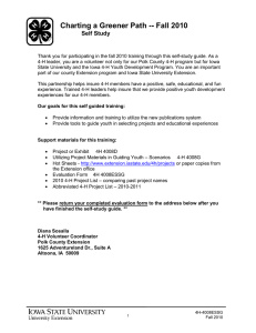Charting a Greener Path -- Fall 2010  Self Study