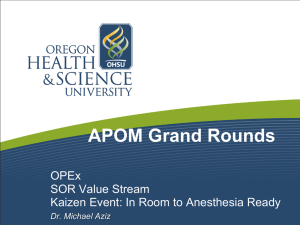 APOM Grand Rounds OPEx SOR Value Stream