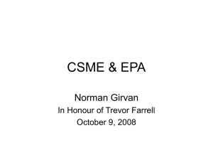 CSME &amp; EPA Norman Girvan In Honour of Trevor Farrell October 9, 2008