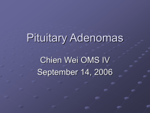 Pituitary Adenomas Chien Wei OMS IV September 14, 2006