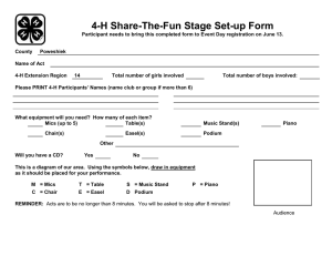 4-H Share-The-Fun Stage Set-up Form
