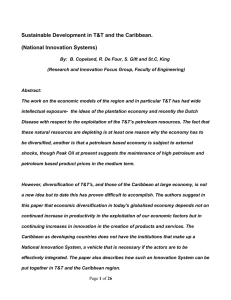 Sustainable Development in T&amp;T and the Caribbean. (National Innovation Systems)