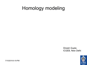 Homology modeling Dinesh Gupta ICGEB, New Delhi 7/15/2016 9:19 PM